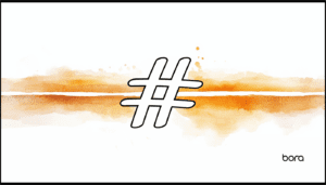 A hashtag symbol.