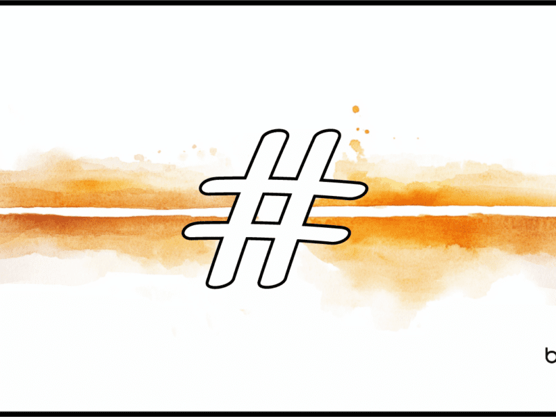 A hashtag symbol.