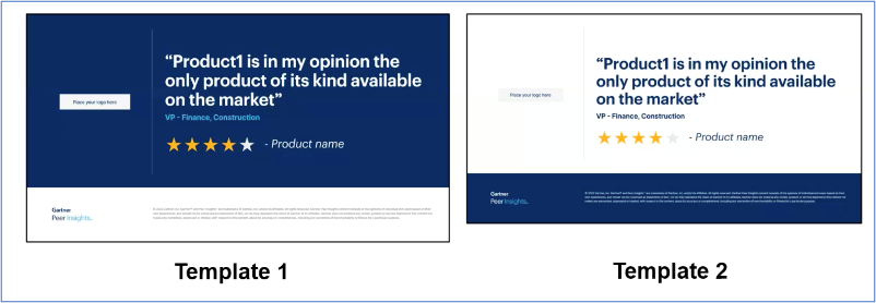 Image from Gartner Peer Insights website showing two Gartner-led designs.