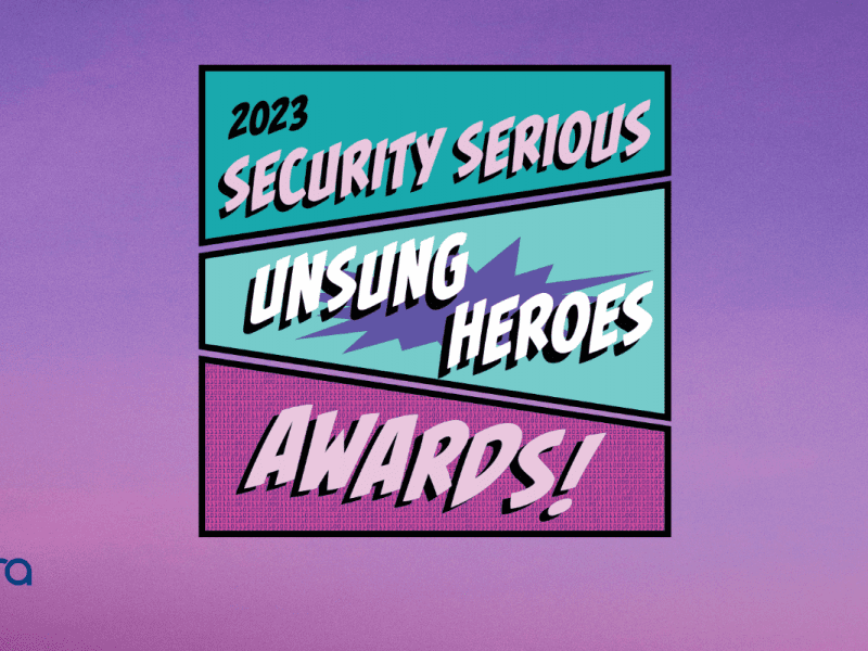 Logo for the security serious unsung heroes awards 2023